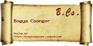 Bogya Csongor névjegykártya